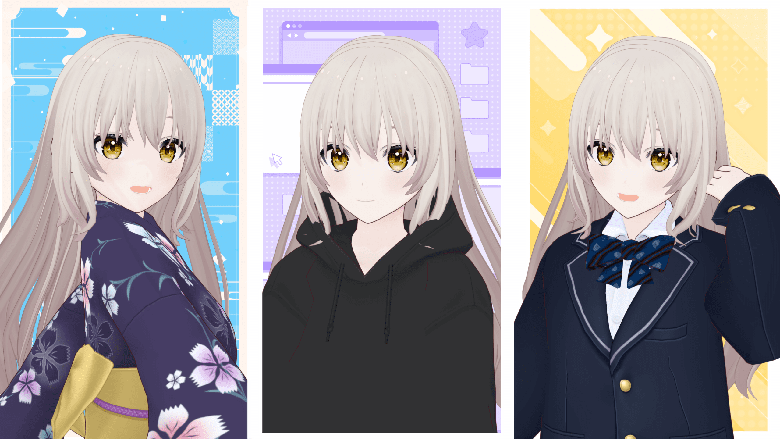 モネVRoidモデル3種